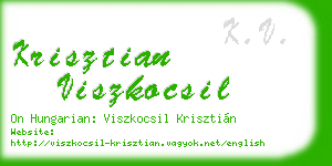 krisztian viszkocsil business card