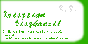 krisztian viszkocsil business card